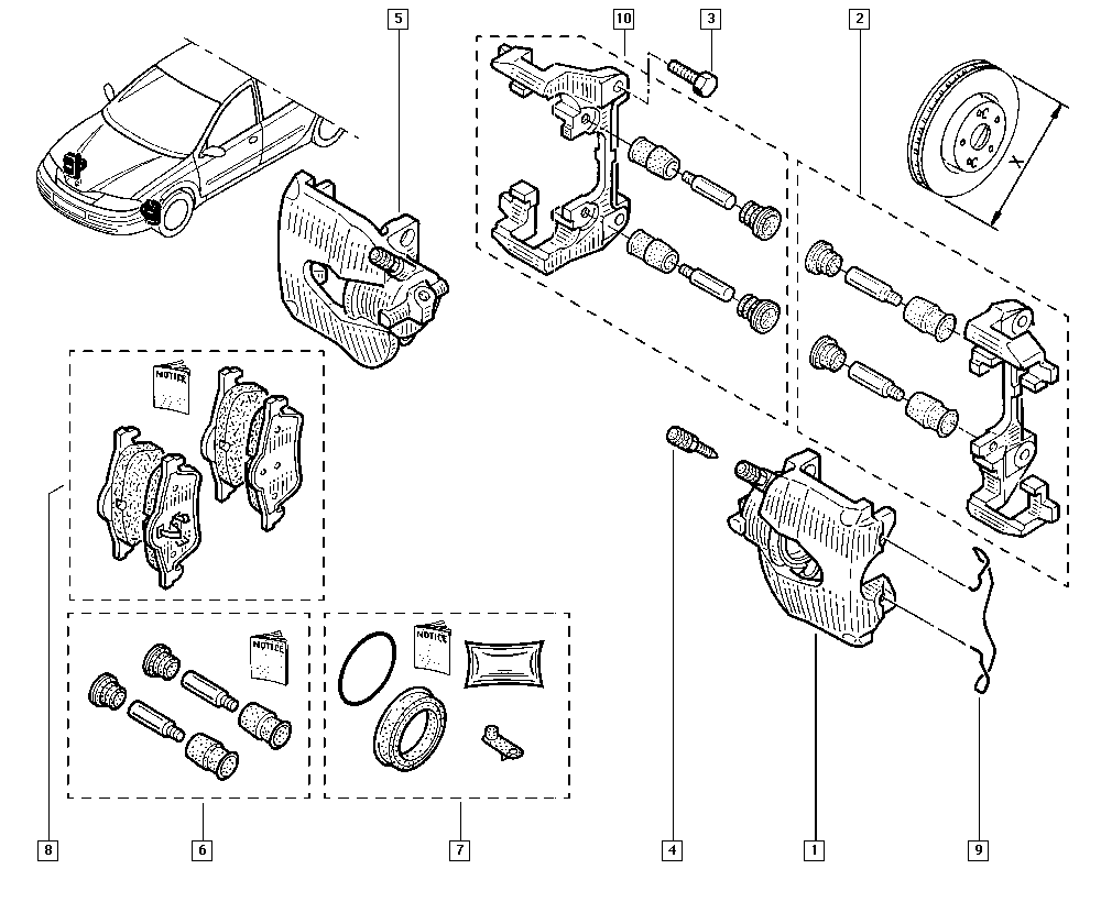 RENAULT 410607613R - Kit pastiglie freno, Freno a disco autozon.pro