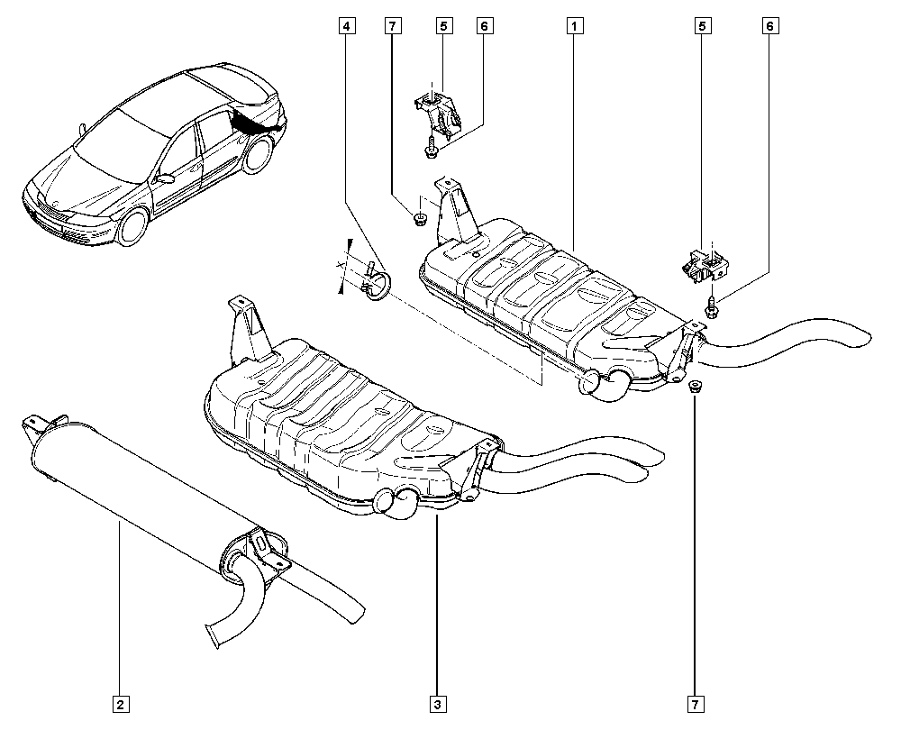 RENAULT 8200256279 - Silenziatore posteriore autozon.pro