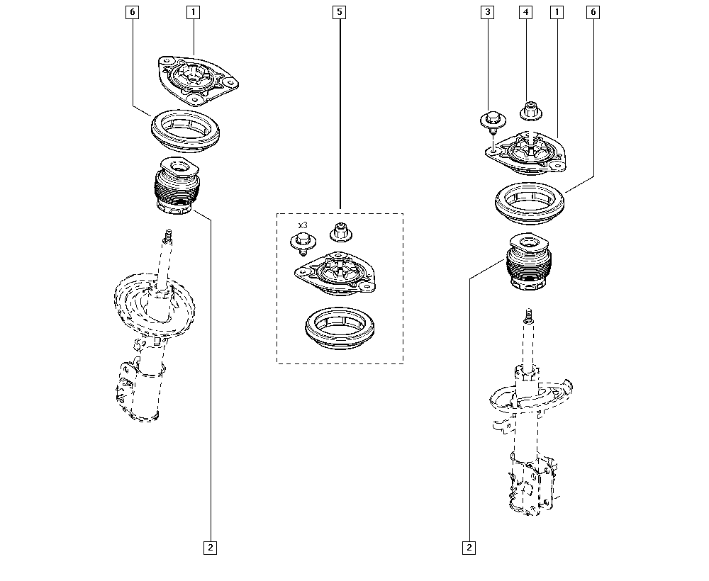 RENAULT 543200002R - Supporto ammortizzatore a molla autozon.pro