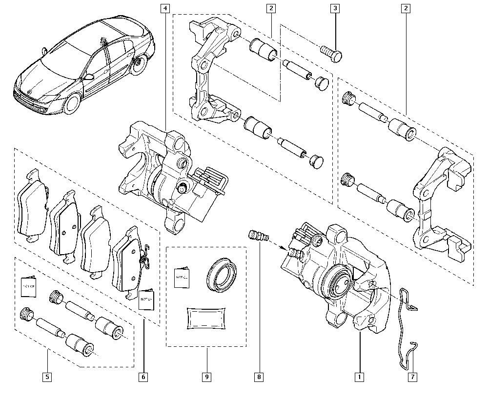 Jaguar 440601689R - Kit pastiglie freno, Freno a disco autozon.pro