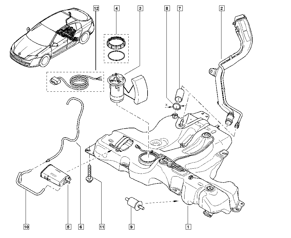 RENAULT 82 00 386 495 - Filtro carburante autozon.pro