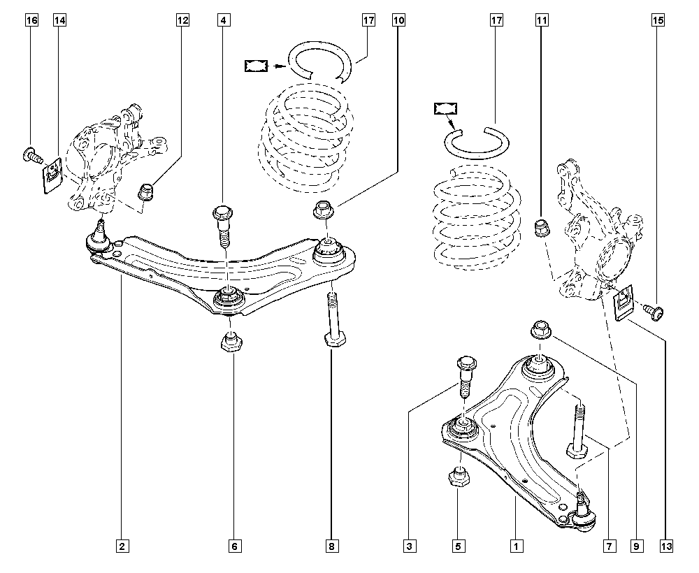 RENAULT 54 50 181 94R* - Braccio oscillante, Sospensione ruota autozon.pro