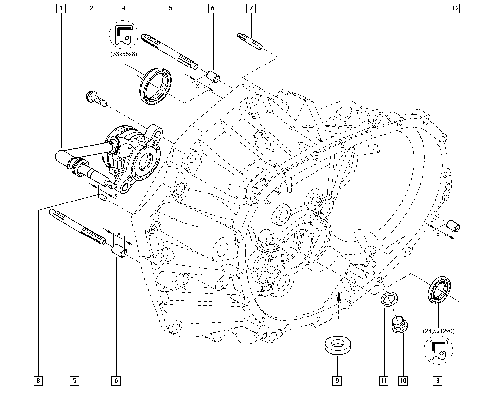 RENAULT 30 62 068 22R - Dispositivo disinnesto centrale, Frizione autozon.pro