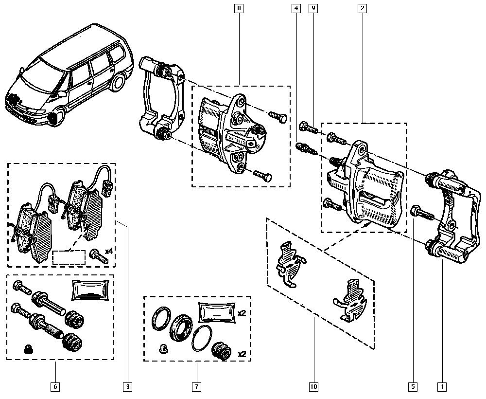 RENAULT 6025407835 - Kit pastiglie freno, Freno a disco autozon.pro