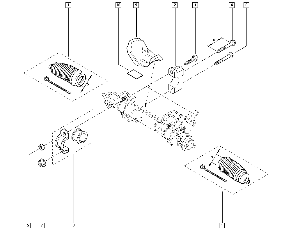 RENAULT 7701473652 - Kit soffietto, Sterzo autozon.pro