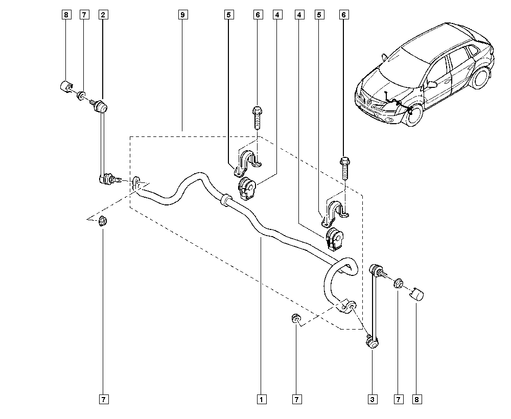 RENAULT 54 61 84C B0A - Asta / Puntone, Stabilizzatore autozon.pro