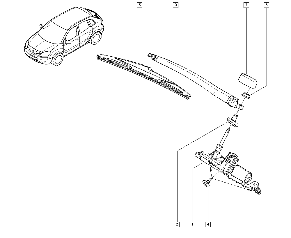 RENAULT 287804649R - Braccio tergi, Pulizia cristalli autozon.pro