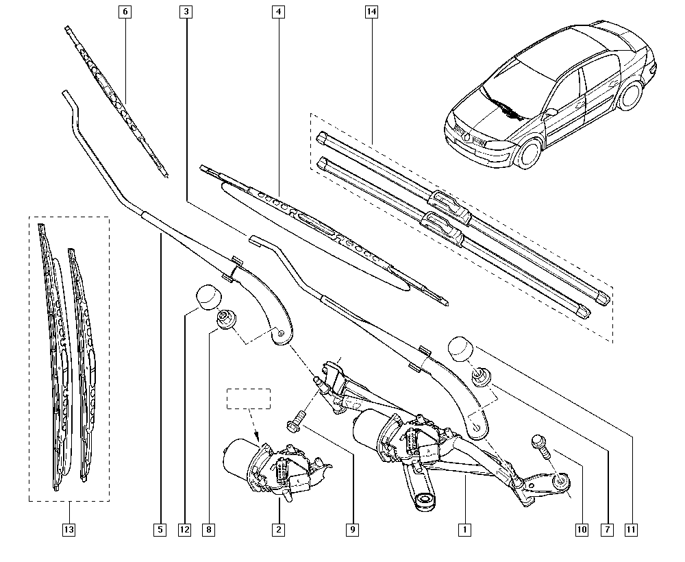 Opel 7711421438 - Spazzola tergi autozon.pro