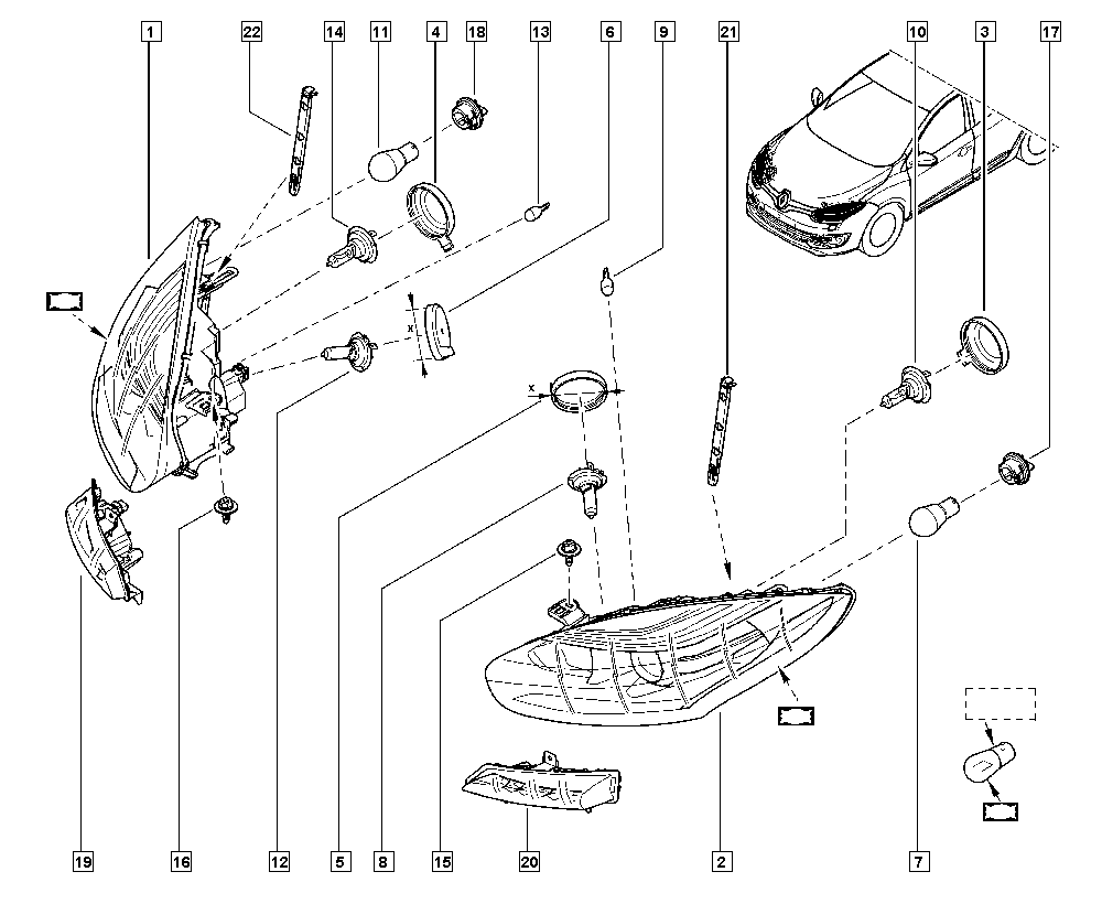 RENAULT 77 01 057 737 - Lampadina, Luce guida diurna autozon.pro