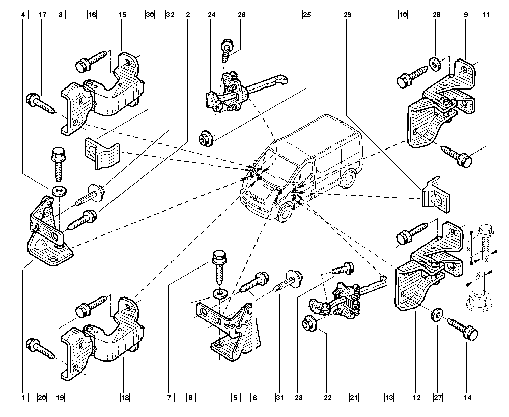 Opel 7700311823 - Fermaporta autozon.pro