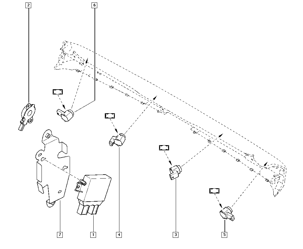 RENAULT 2844 230 20R - Sensore, Assistenza parcheggio autozon.pro