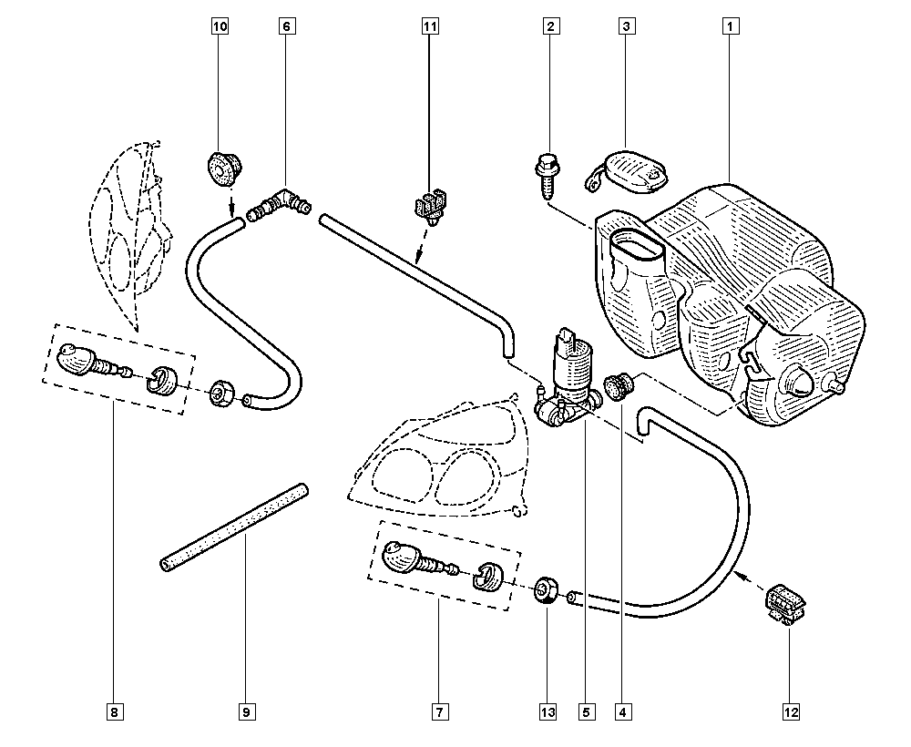 RENAULT 77 00 430 078 - Pompa acqua lavaggio, Pulizia cristalli autozon.pro