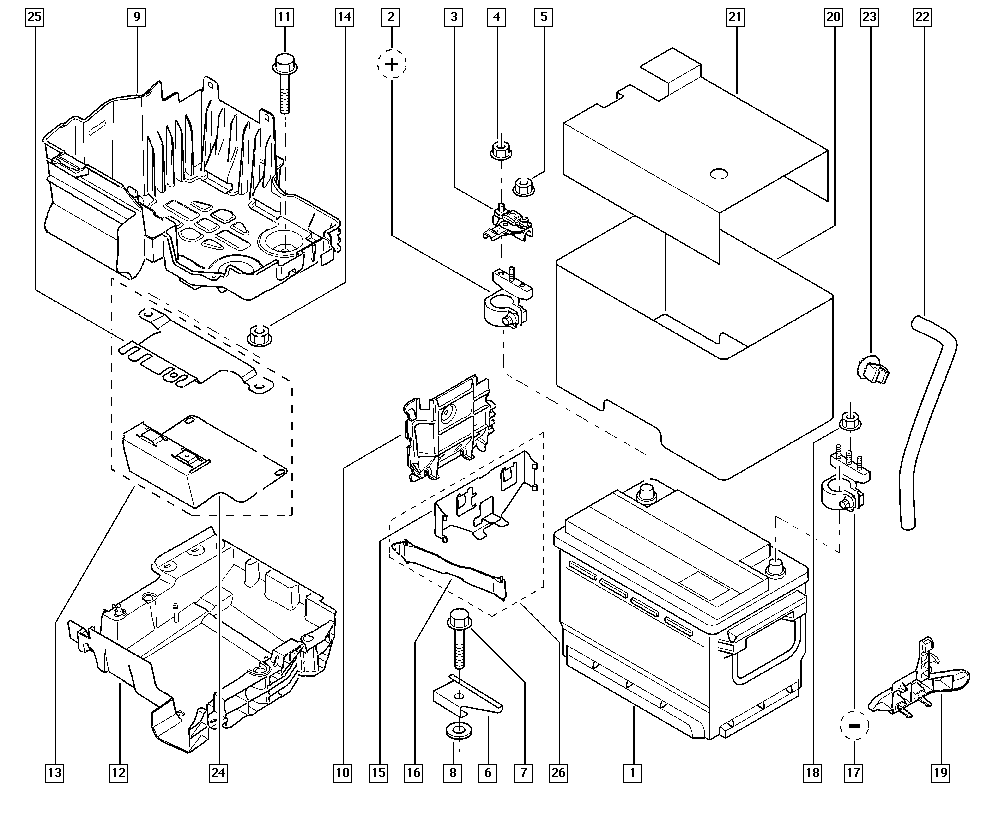 RENAULT 7711222782 - Batteria avviamento autozon.pro