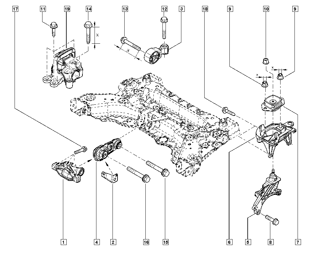 NISSAN 11238-3734R - Sospensione, Motore autozon.pro