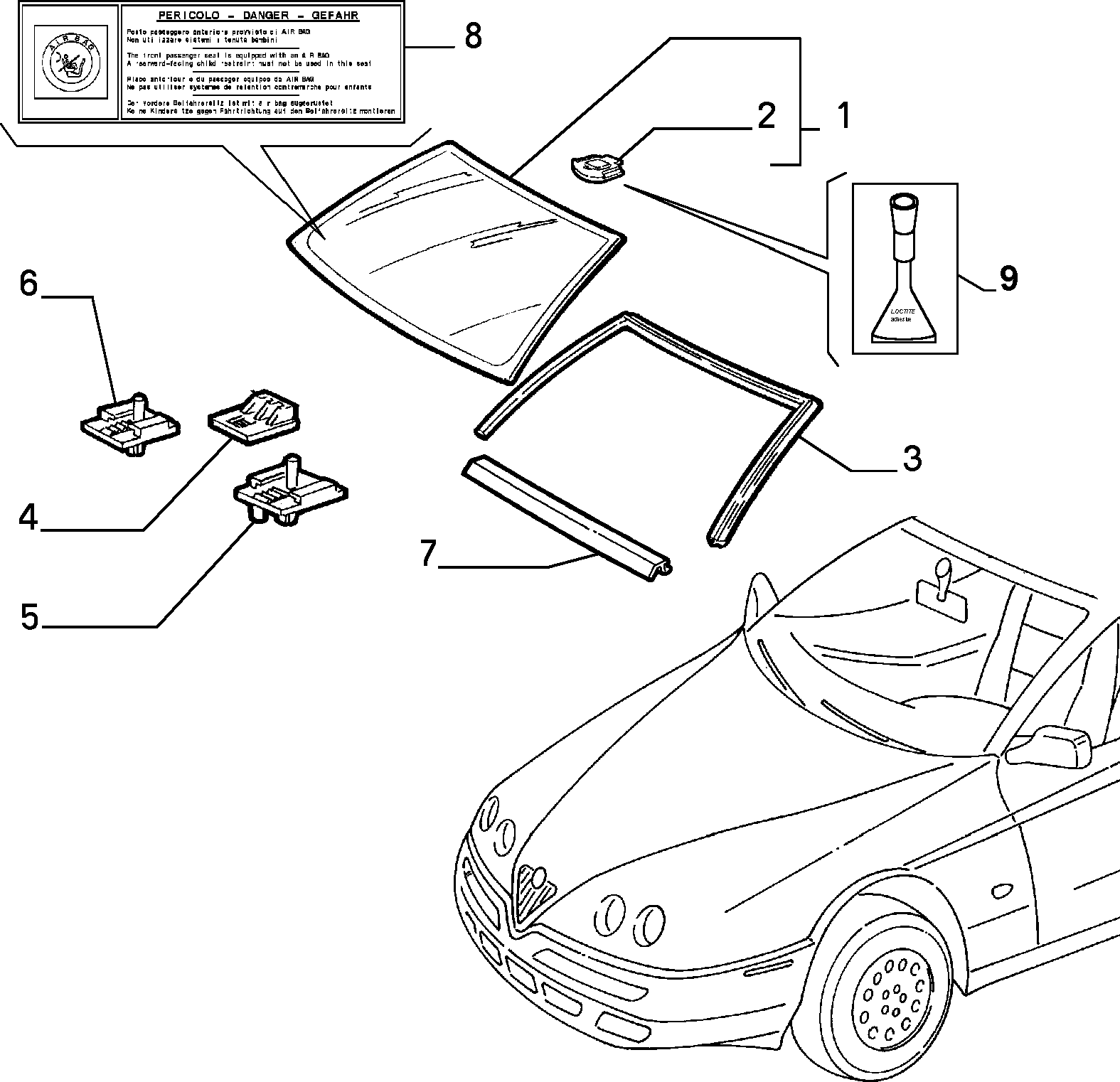 FIAT 60 545 262 - Kit telaio parabrezza autozon.pro