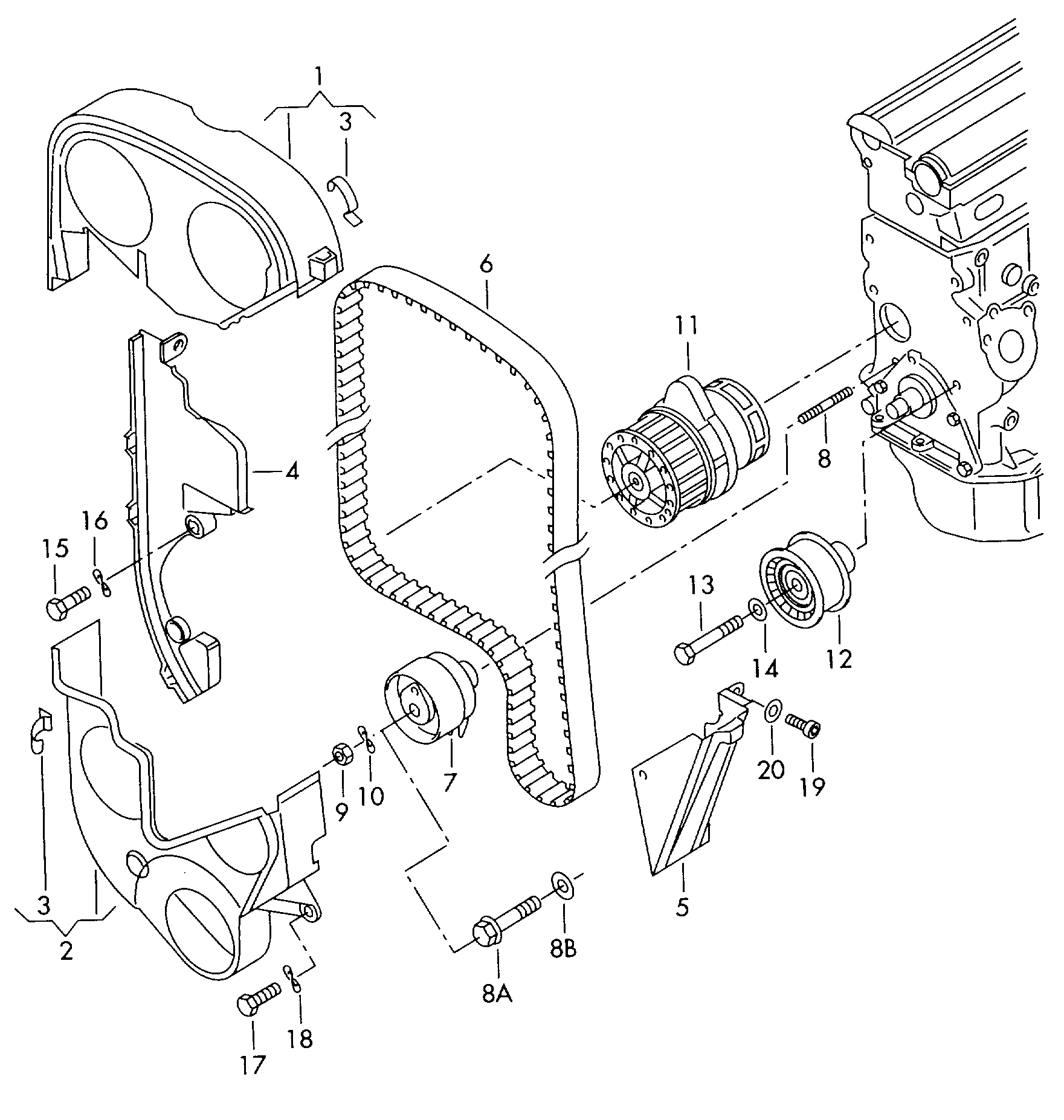 AUDI 036 109 244 - Galoppino / Guidacinghia, Cinghia dentata autozon.pro