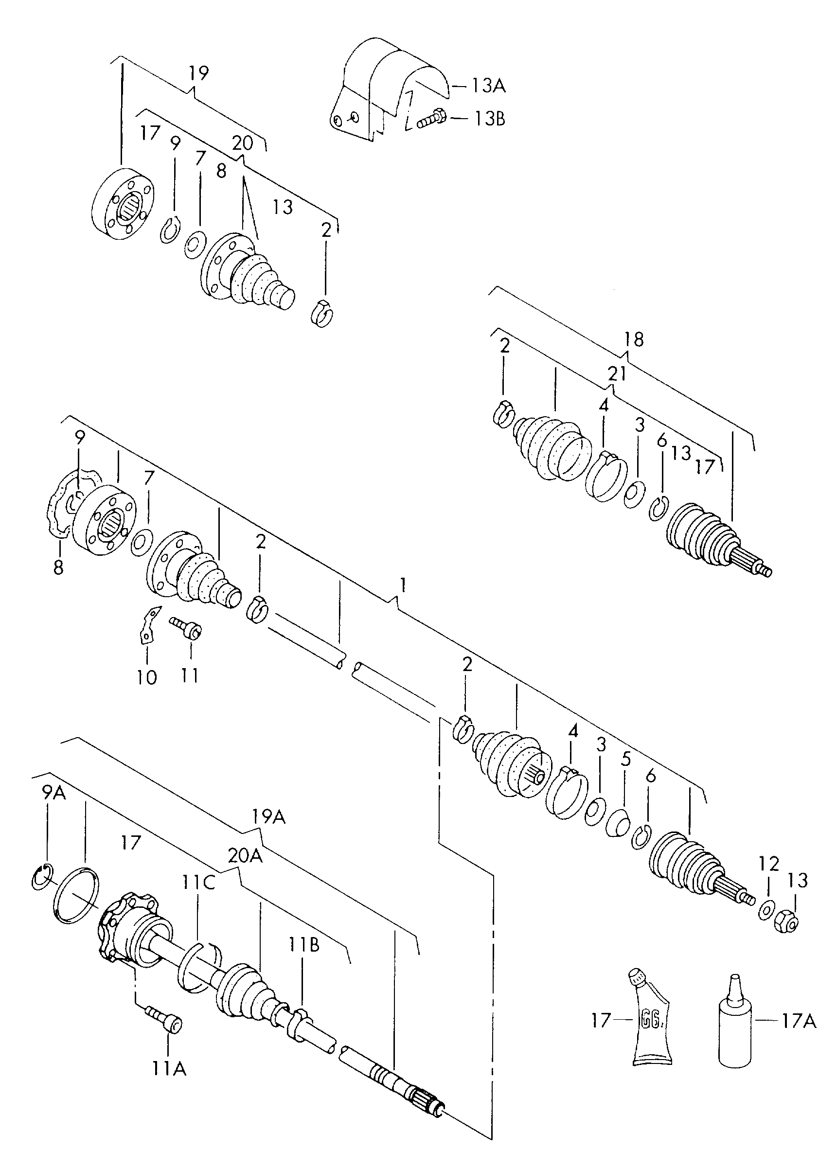 VAG JZW 498 340X - Kit giunti, Semiasse autozon.pro