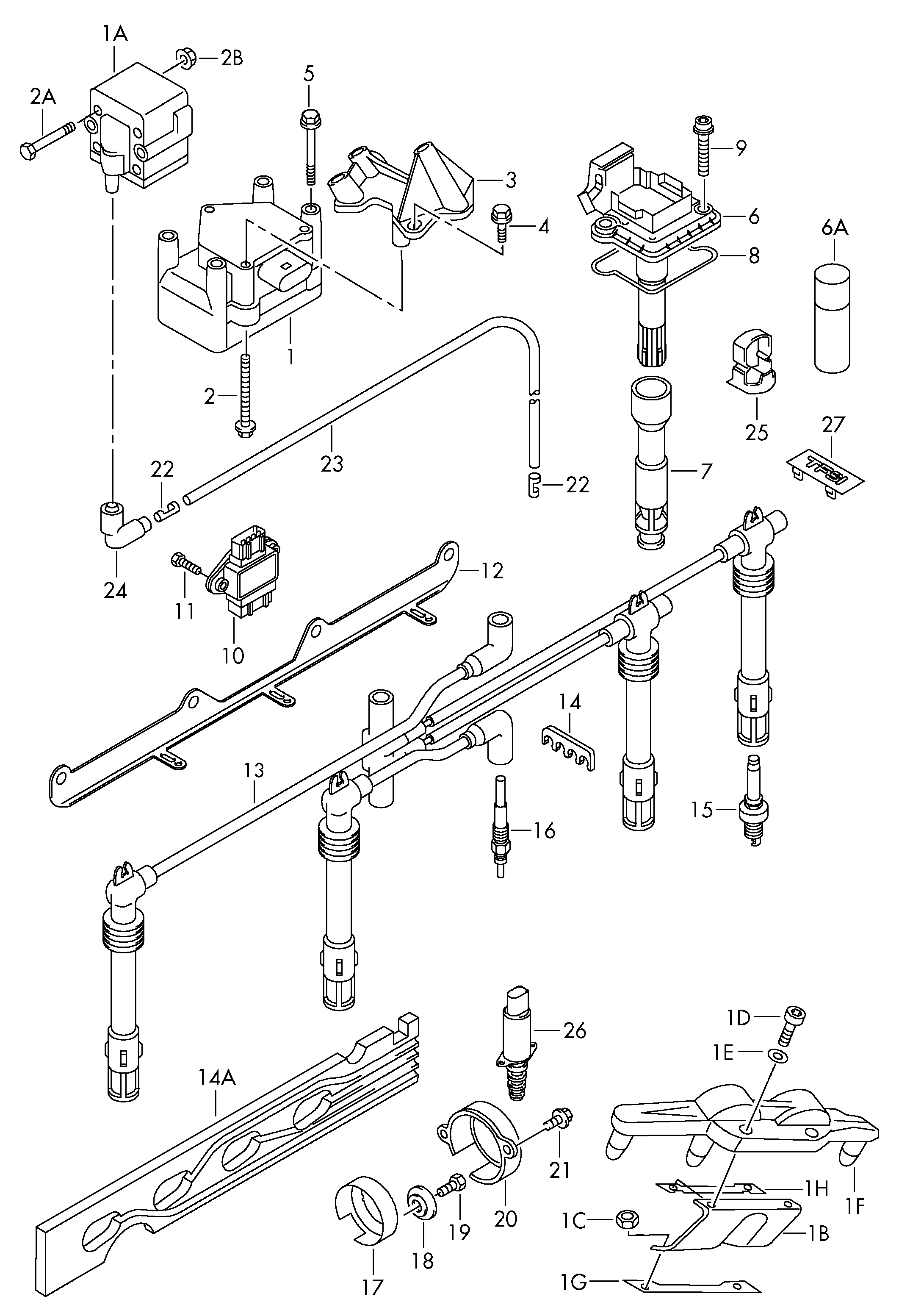 AUDI 06A 905 161 B - Sensore, Posizione albero a camme autozon.pro