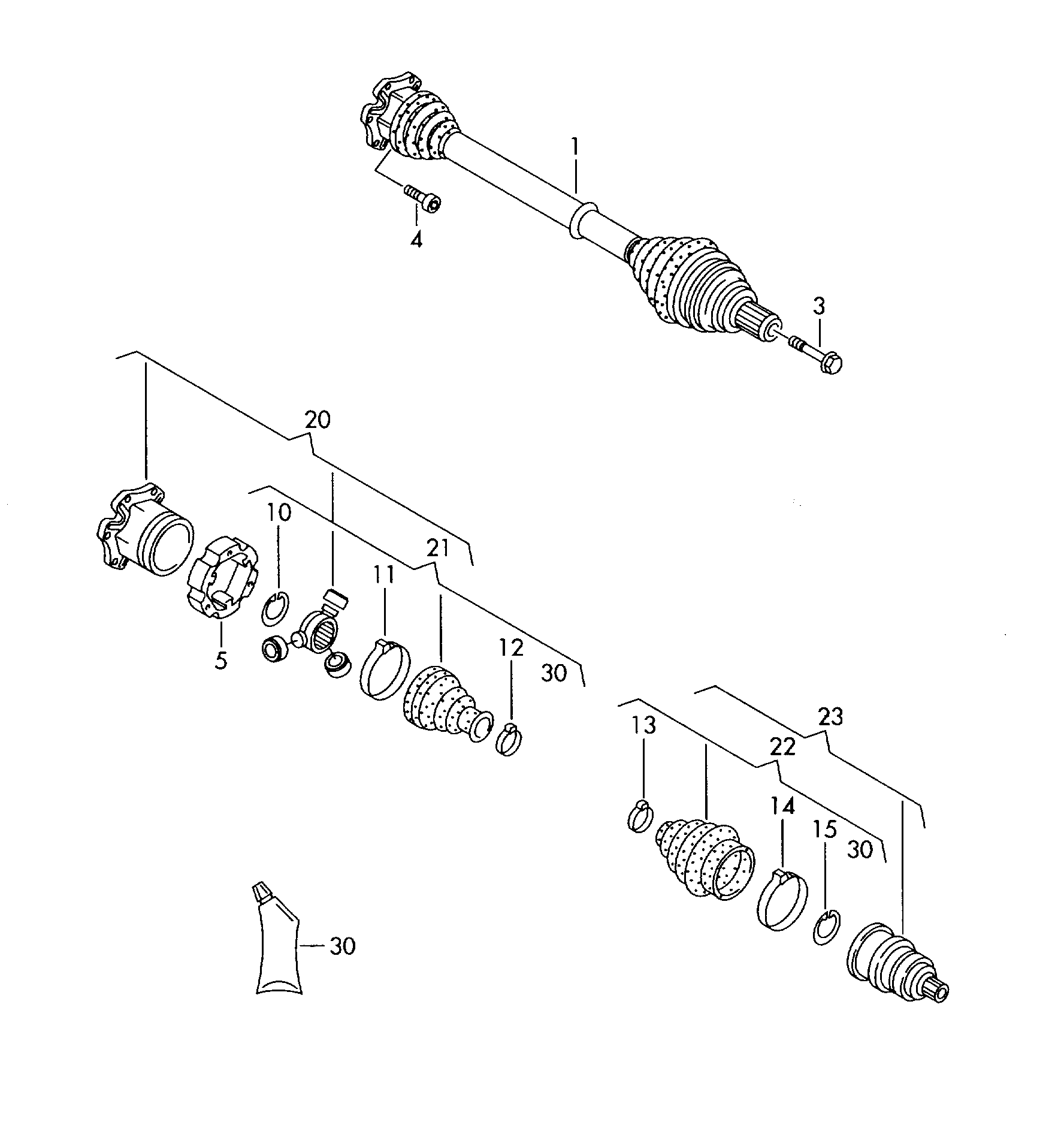 VW 7M3 407 761 AX - Albero motore / Semiasse autozon.pro