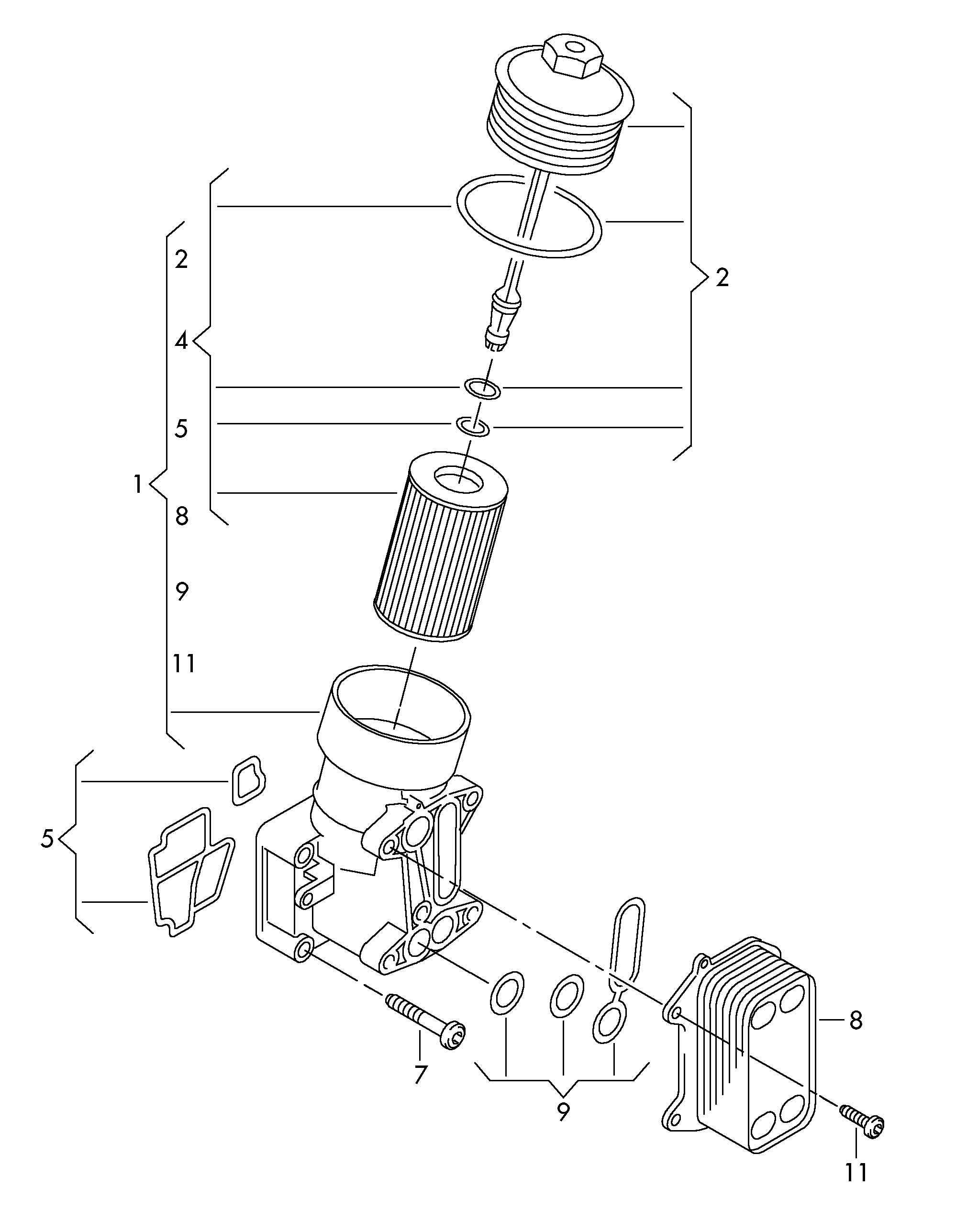 AUDI 03L115389C - Radiatore olio, Olio motore autozon.pro