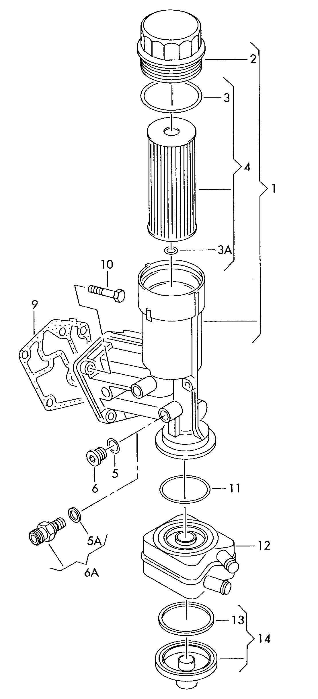 AUDI 038 117 021 E - Radiatore olio, Olio motore autozon.pro