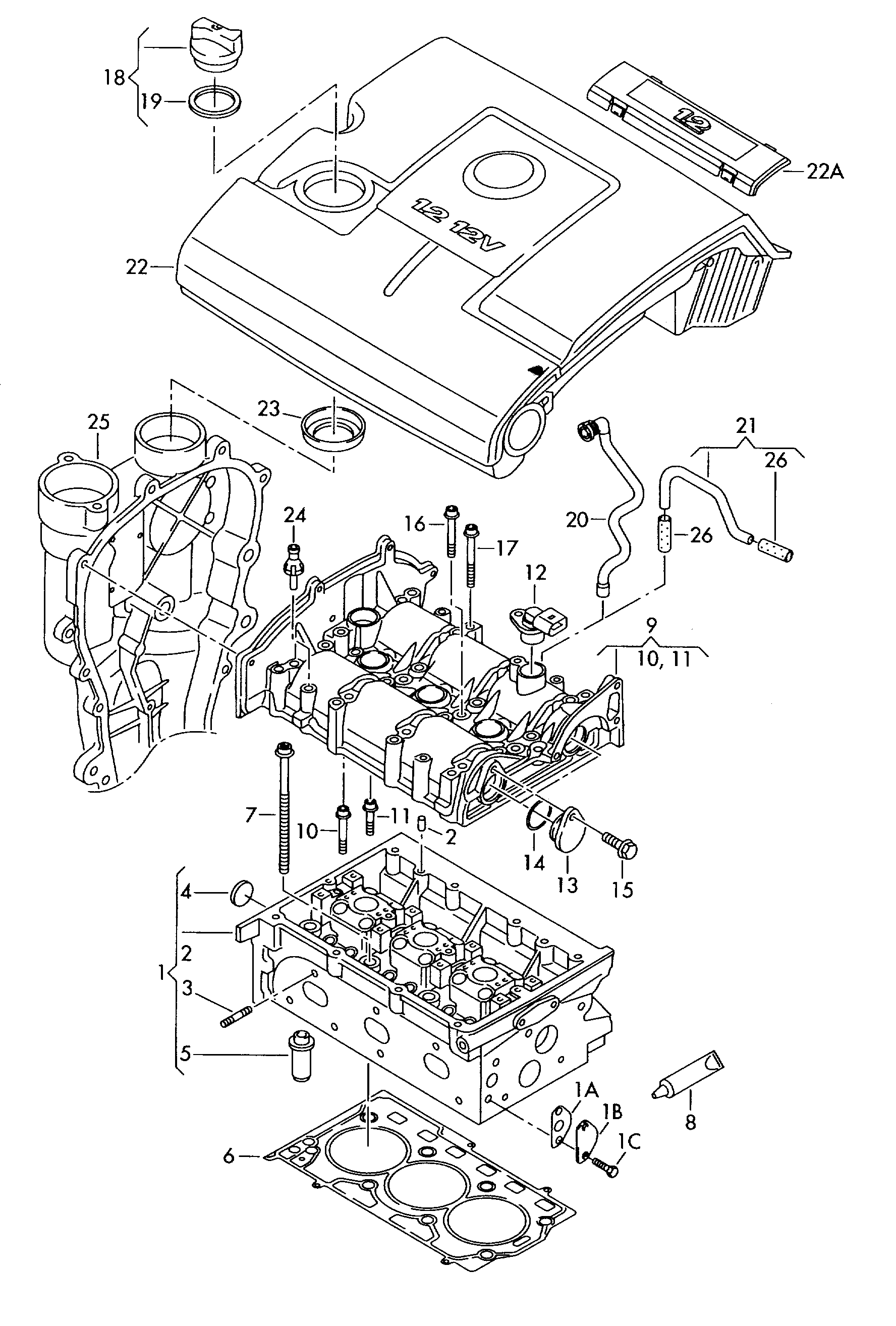 VAG 03E103383H - Guarnizione, Testata autozon.pro