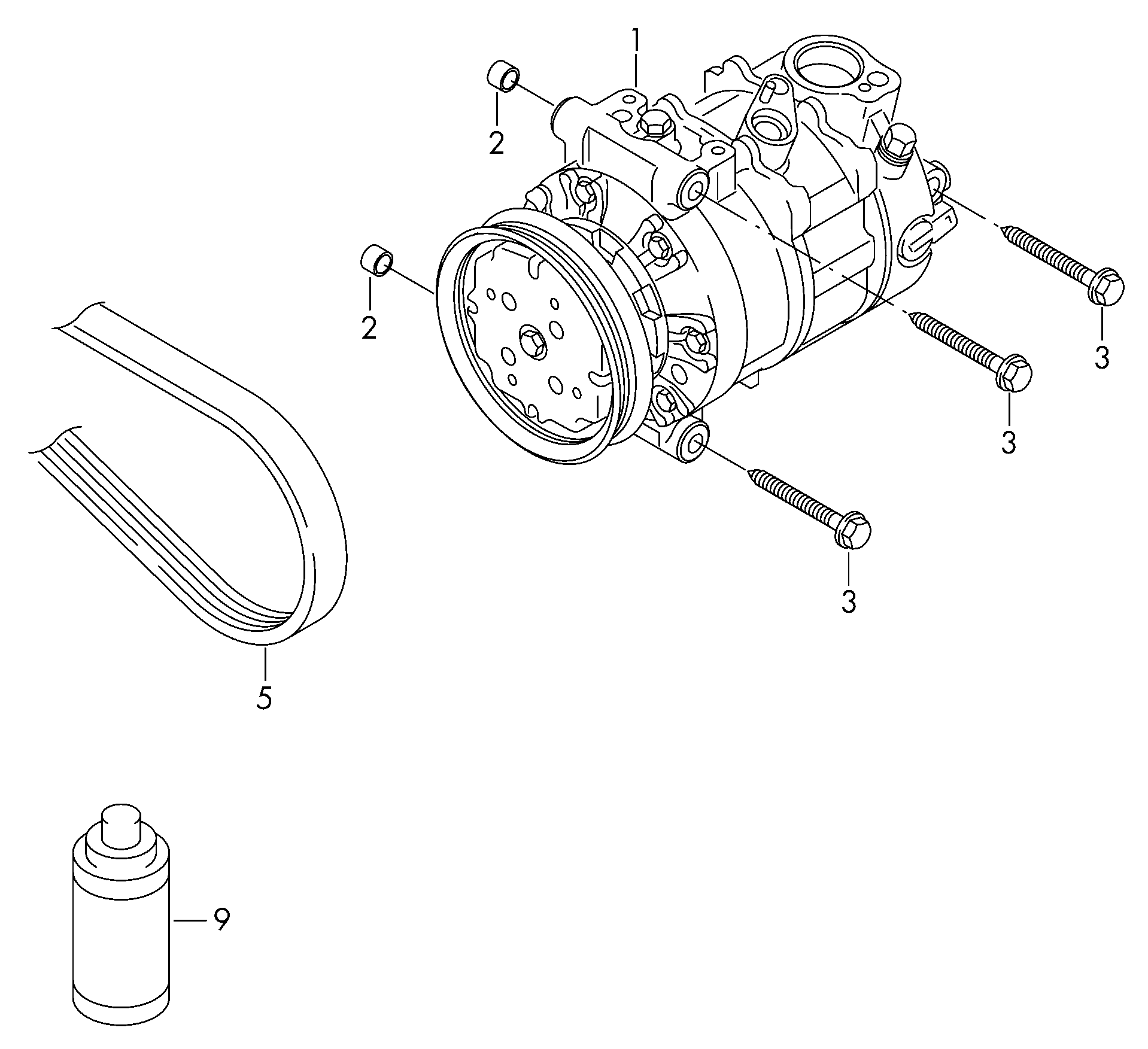 Seat 5Q0820803K - Compressore, Climatizzatore autozon.pro