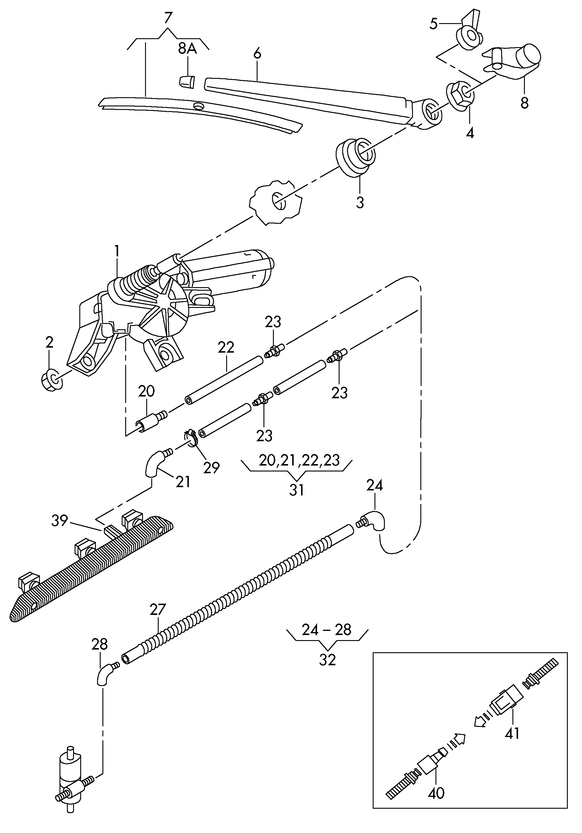 VAG 1Z9955707 - Braccio tergi, Pulizia cristalli autozon.pro