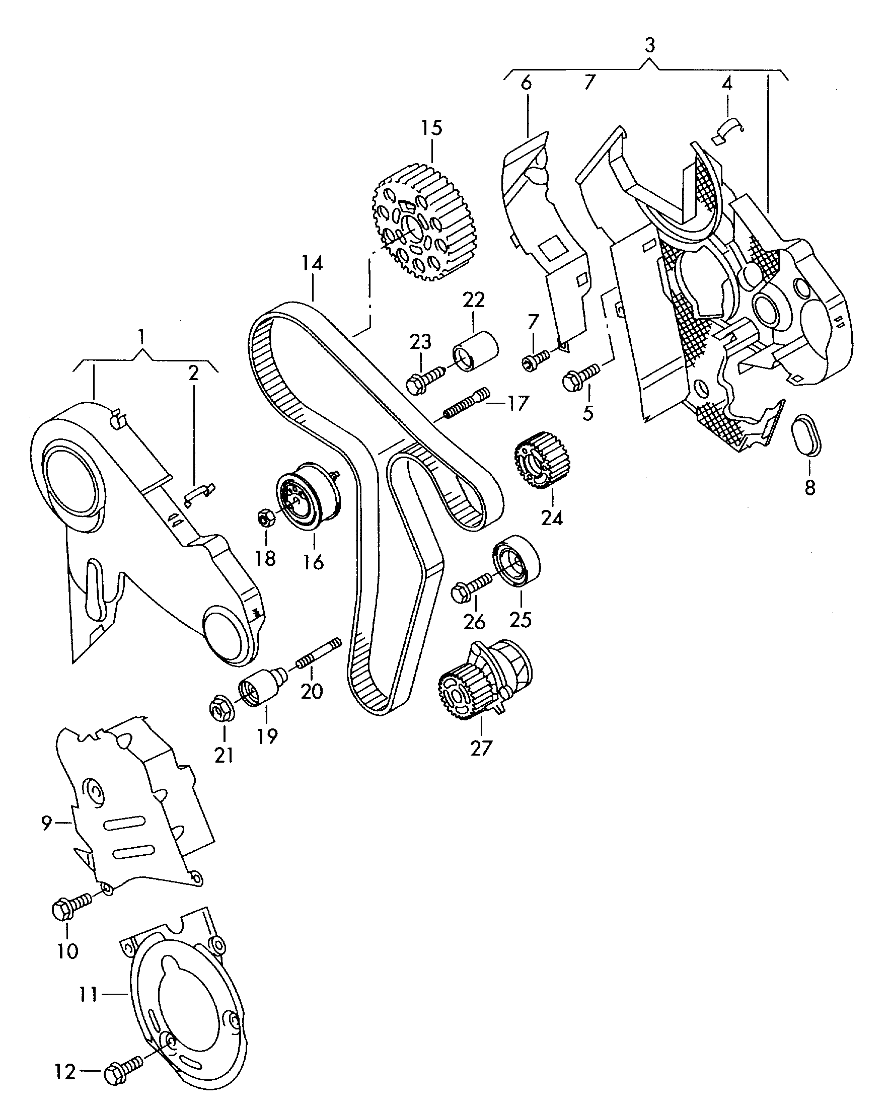 AUDI 03L 109 244 C - Galoppino / Guidacinghia, Cinghia dentata autozon.pro