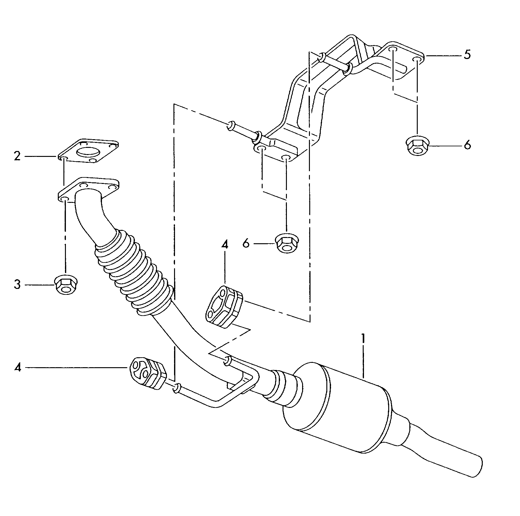 VAG 1J0 253 115 S - Guarnizione, Tubo gas scarico autozon.pro