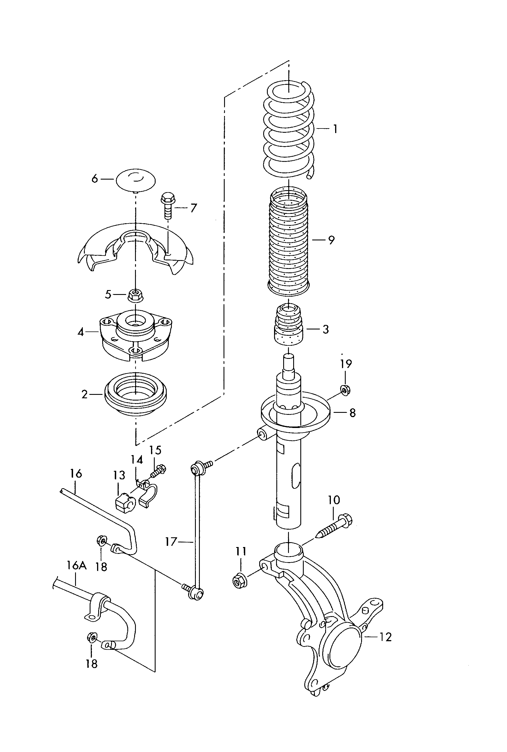 VAG 6R0 411 315 - Asta / Puntone, Stabilizzatore autozon.pro