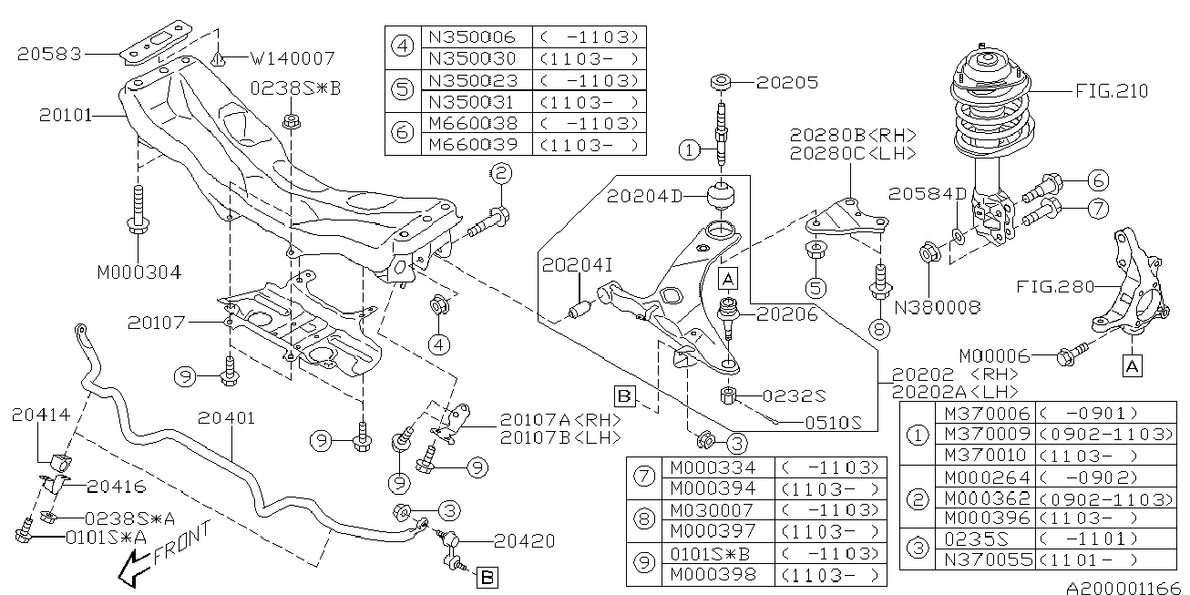 Subaru 20202 SC011 - Braccio oscillante, Sospensione ruota autozon.pro