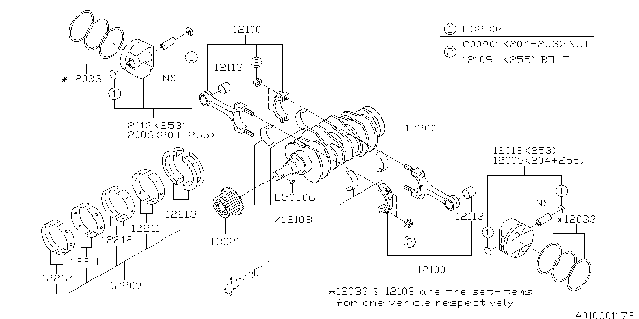 Subaru 12033-AB820 - Kit fasce elastiche autozon.pro