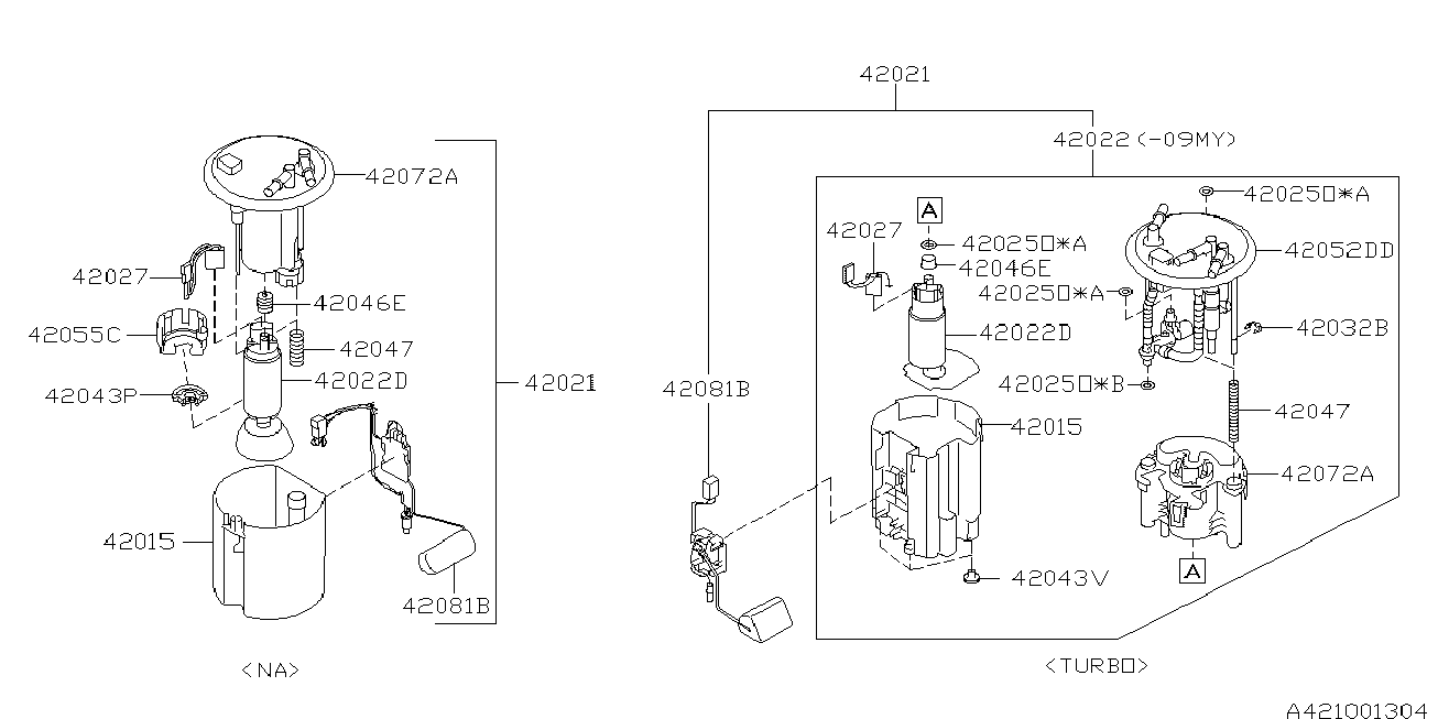 Subaru 42022SC020 - Pompa carburante autozon.pro