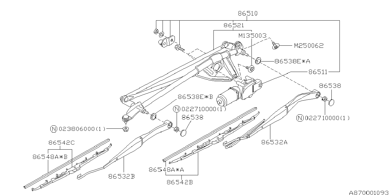 Subaru 86542AE030 - Spazzola tergi autozon.pro