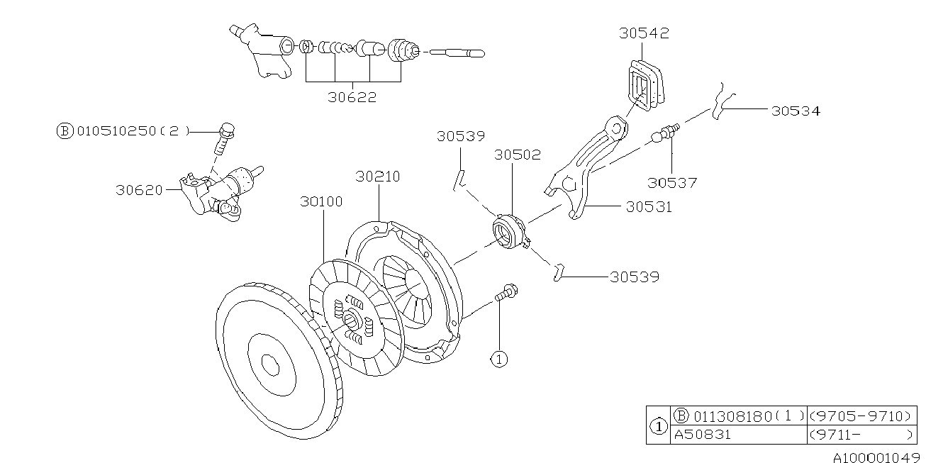 Subaru 30100-AA660 - Disco frizione autozon.pro