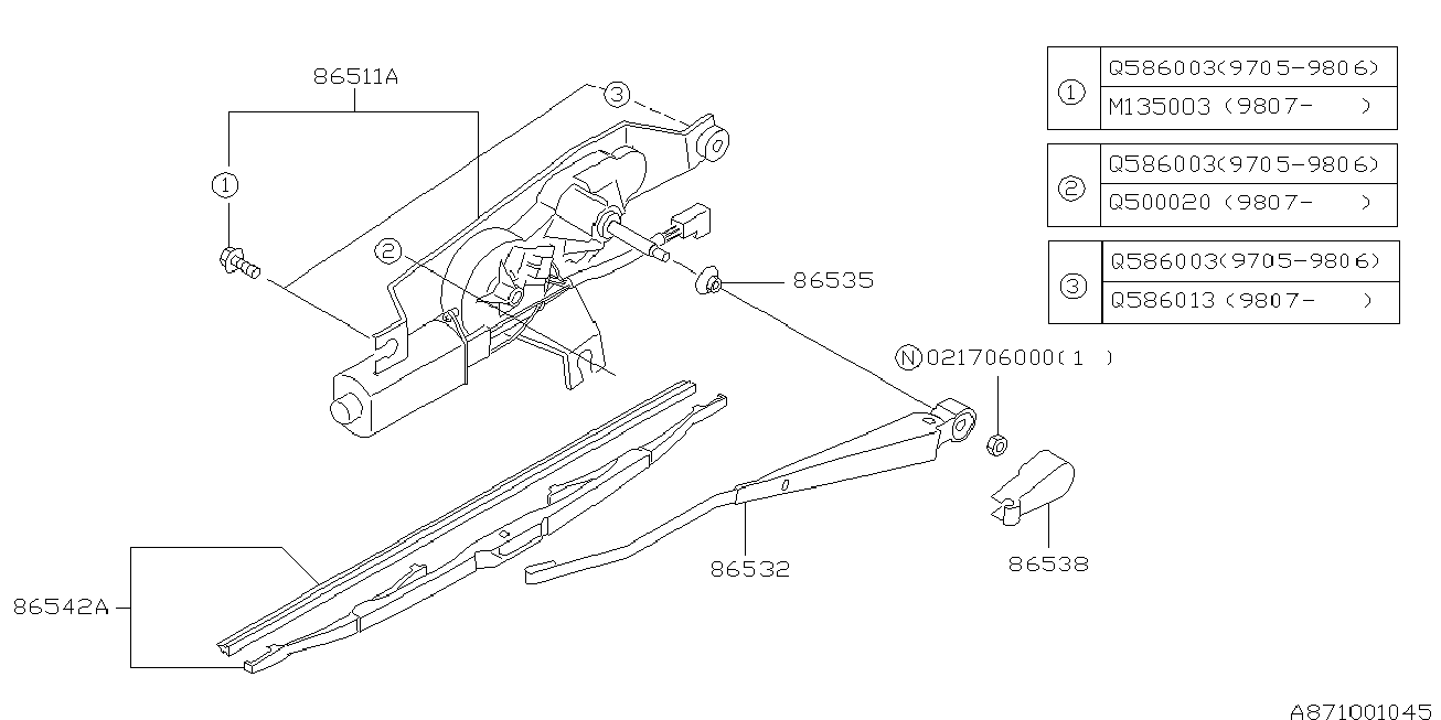 Subaru 86542AA050 - Spazzola tergi autozon.pro