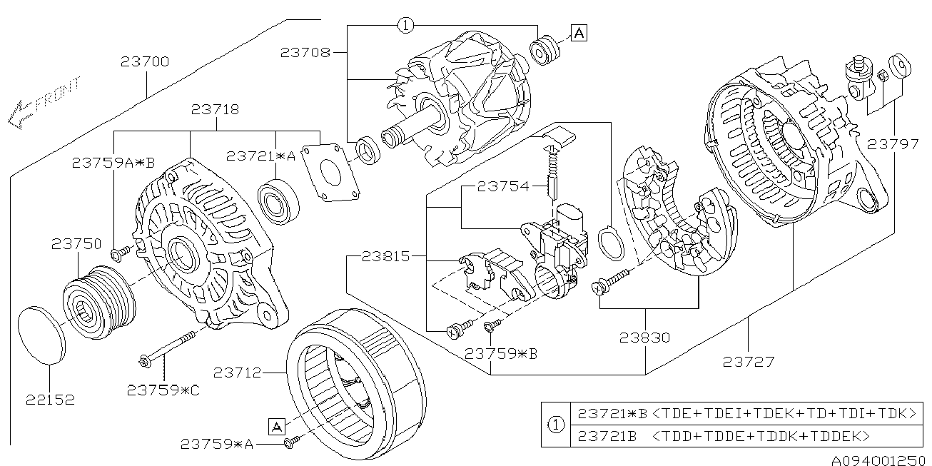 Subaru 23721-AA070 - Puleggia cinghia, Alternatore autozon.pro