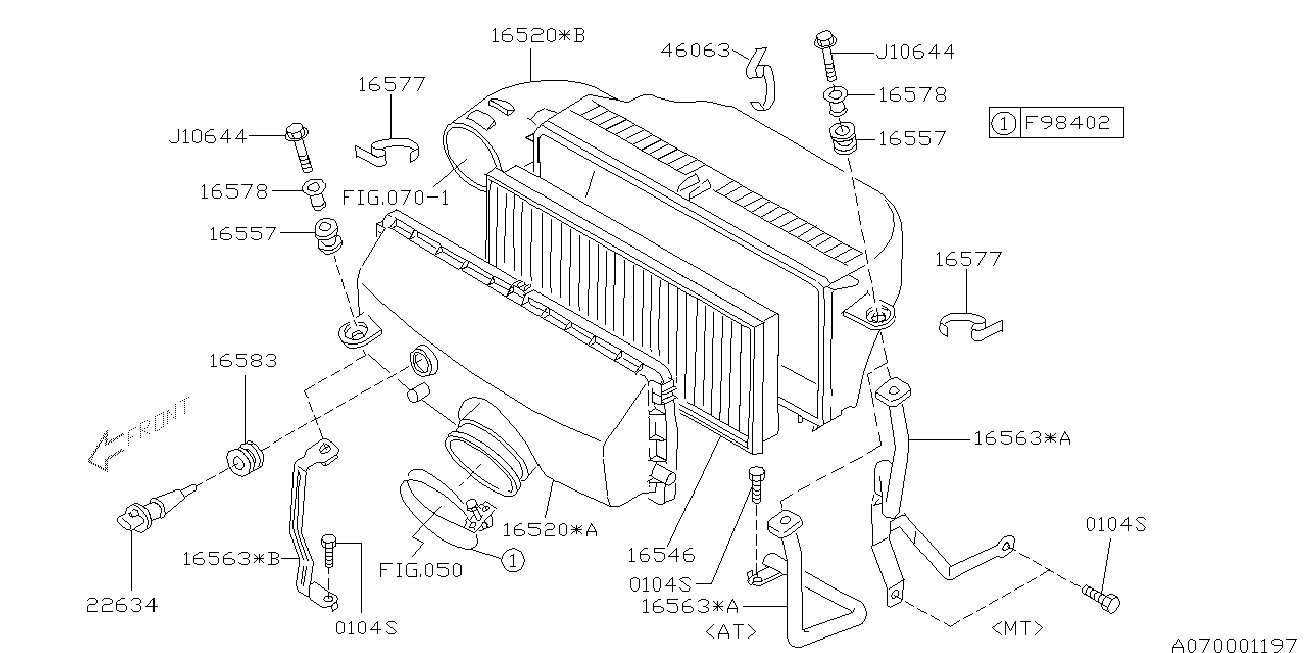 Subaru 22634KA071 - Sensore, Temperatura aria aspirata autozon.pro