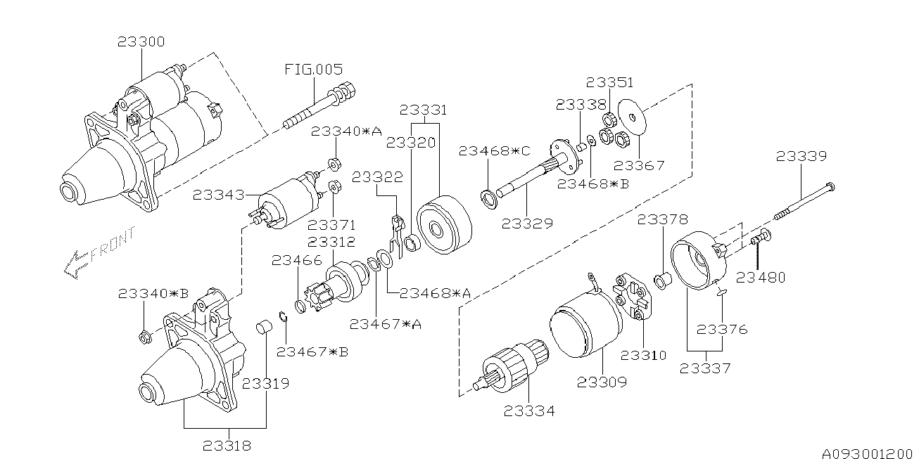 Subaru 23300AA650 - Motorino d'avviamento autozon.pro