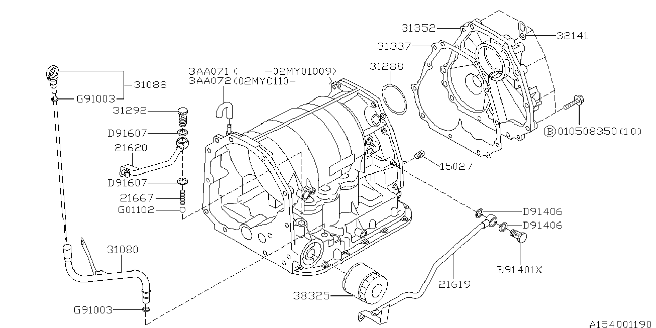 NISSAN 38325-AA032 - Filtro idraulico, Cambio automatico autozon.pro