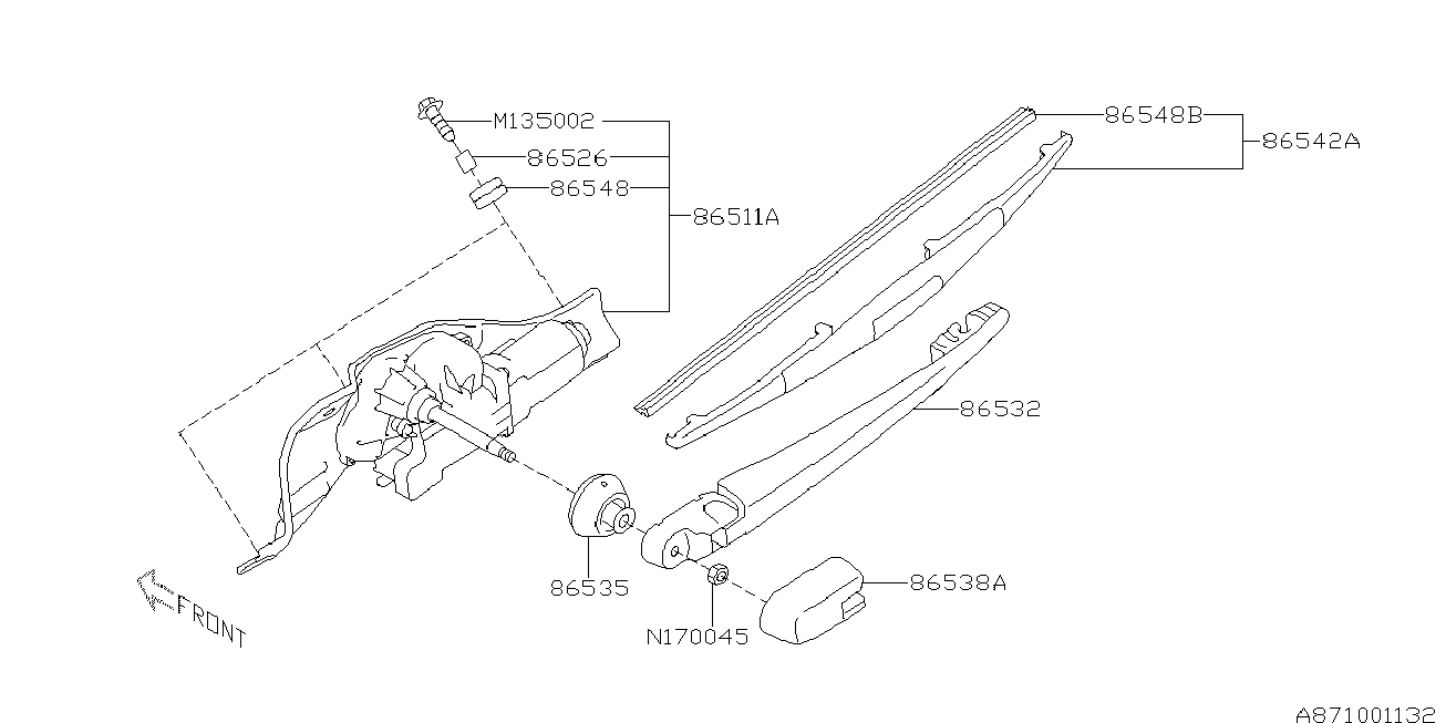 Subaru 86542KG080 - Spazzola tergi autozon.pro