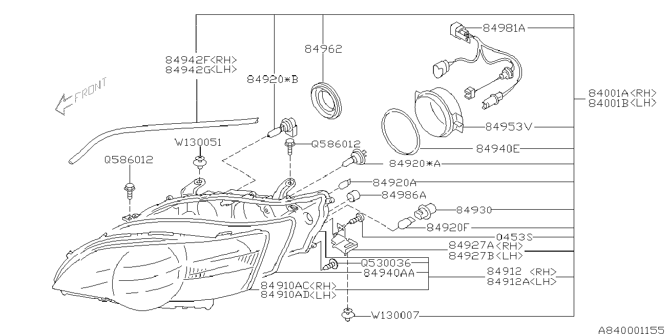 Subaru 84920-AE000 - BULB-HEAD & FOG LIGHT autozon.pro