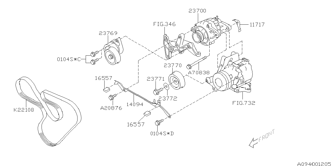 Subaru 80922 1080 - Cinghia Poly-V autozon.pro