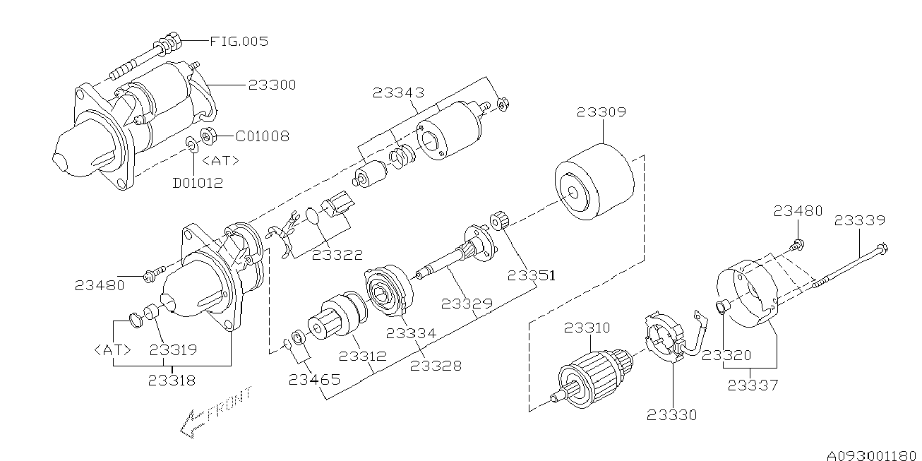 Subaru 23300AA570 - Motorino d'avviamento autozon.pro