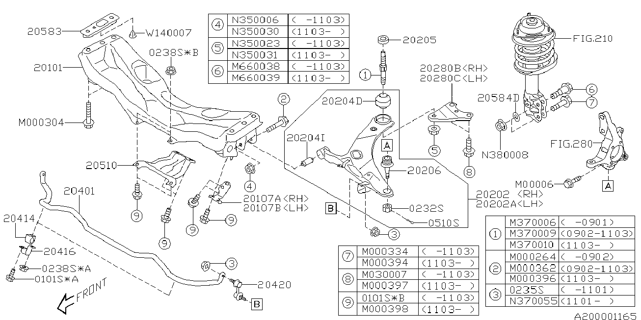 Subaru 20202 SC010 - Braccio oscillante, Sospensione ruota autozon.pro