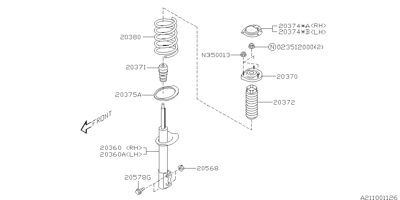 Subaru 20360SA102 - Ammortizzatore autozon.pro