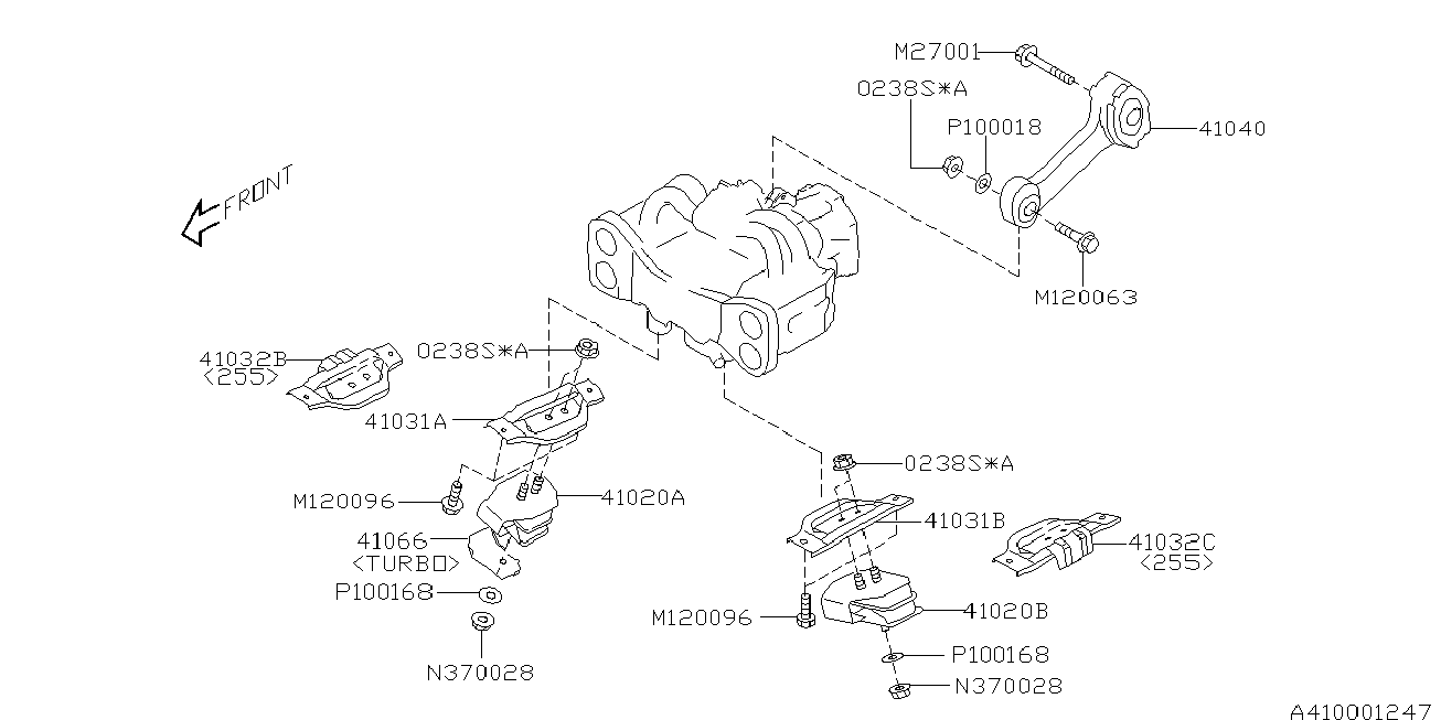 Subaru 41022FE060 - Sospensione, Motore autozon.pro