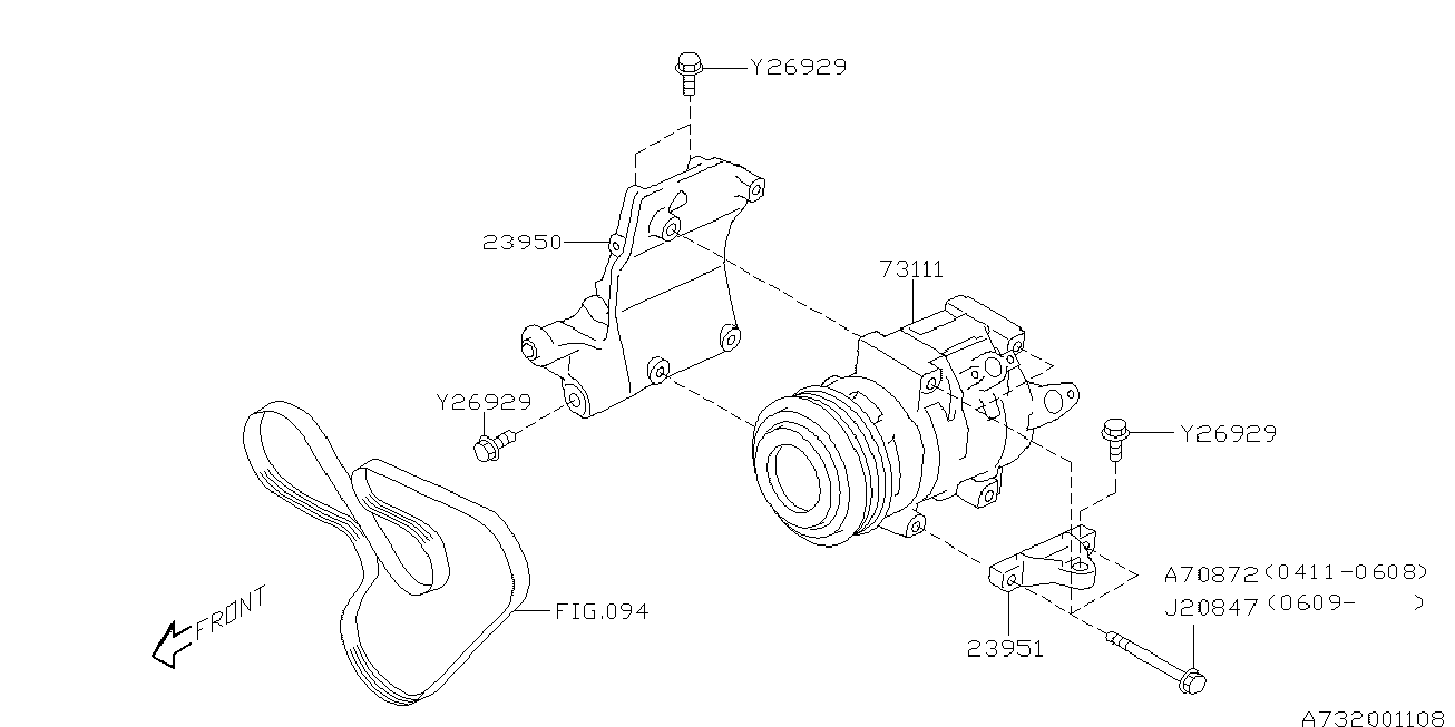 Subaru 73111-XA010 - Compressore, Climatizzatore autozon.pro