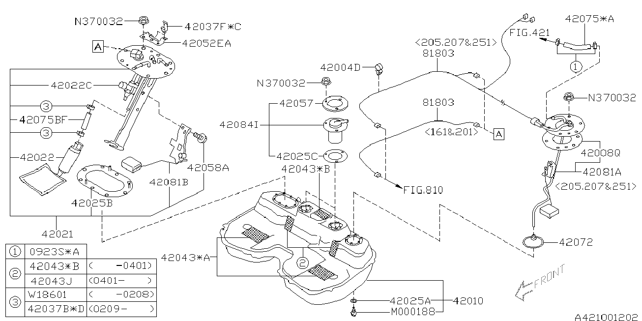 Subaru 42021-FE030 - Pompa carburante autozon.pro